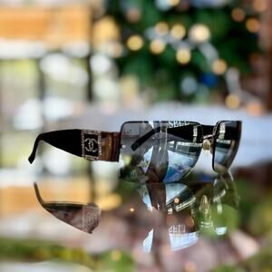 CHANEL Crystal CC Black Sunglasses 4095-B